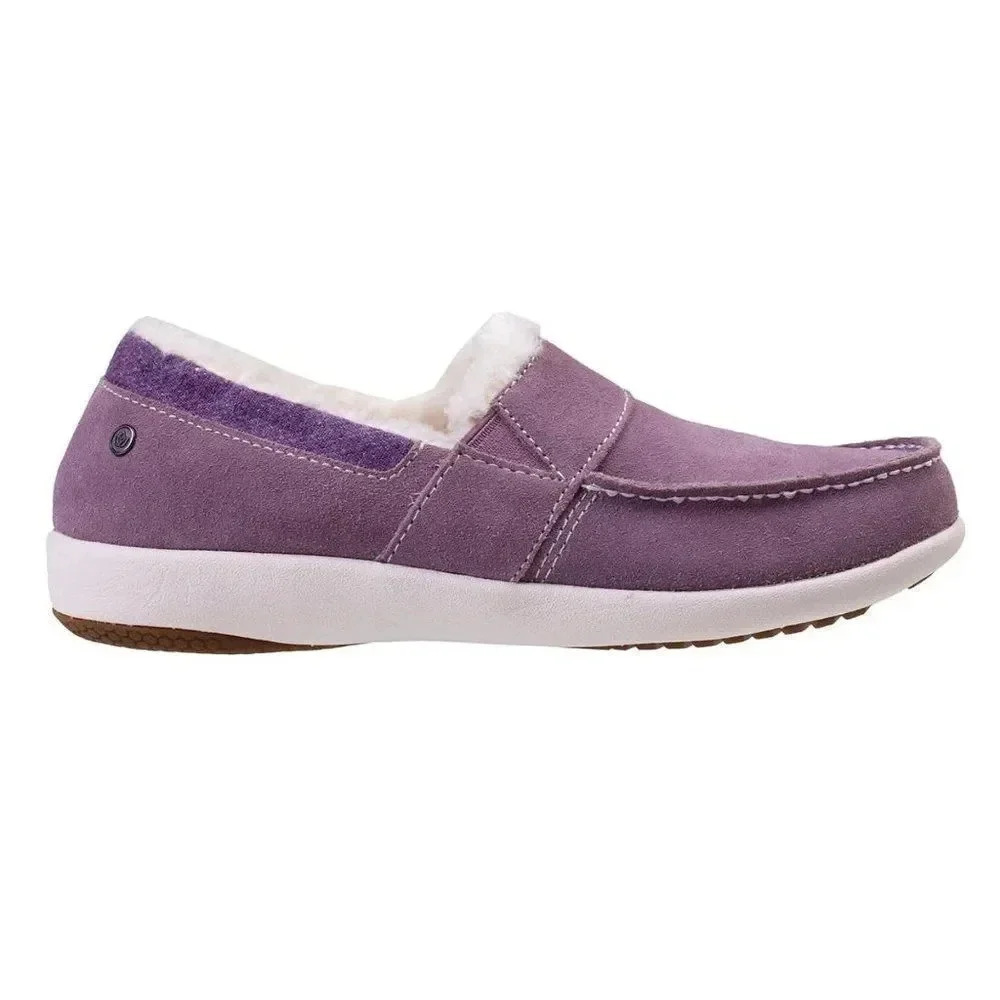 Waco Spenco girls's Wool Collared Fiesta Cozy Slip On Shoes Elderberry Sixr 5.5